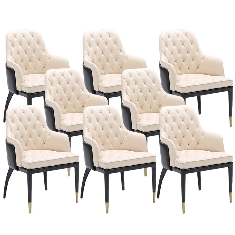 Modern Style Parsons Chair Home Solid Wood Legs Dining Arm Chair