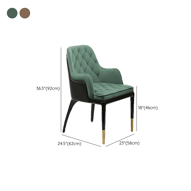 Modern Style Parsons Chair Home Solid Wood Legs Dining Arm Chair