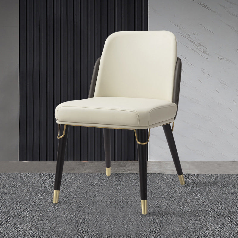 Contemporary Kitchen Dining Side Chair Faux Leather Parson Chair