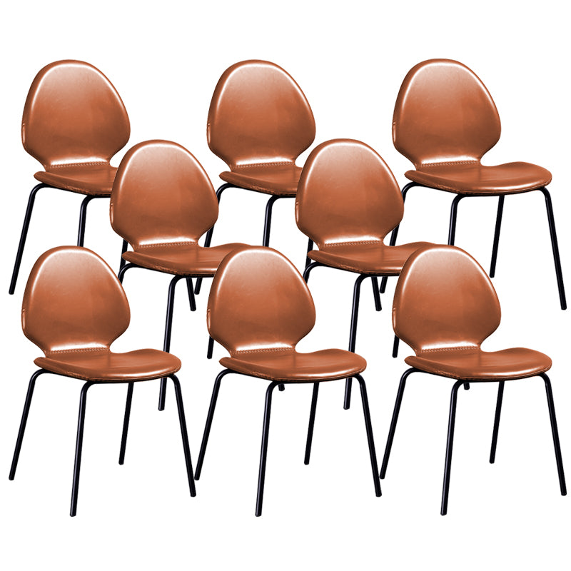 Contemporary Side Chair PU Leather Dining Chair for Home Use