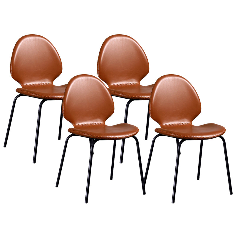 Contemporary Side Chair PU Leather Dining Chair for Home Use