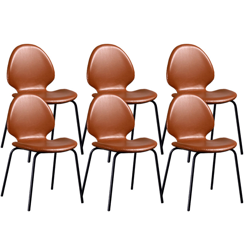 Contemporary Side Chair PU Leather Dining Chair for Home Use