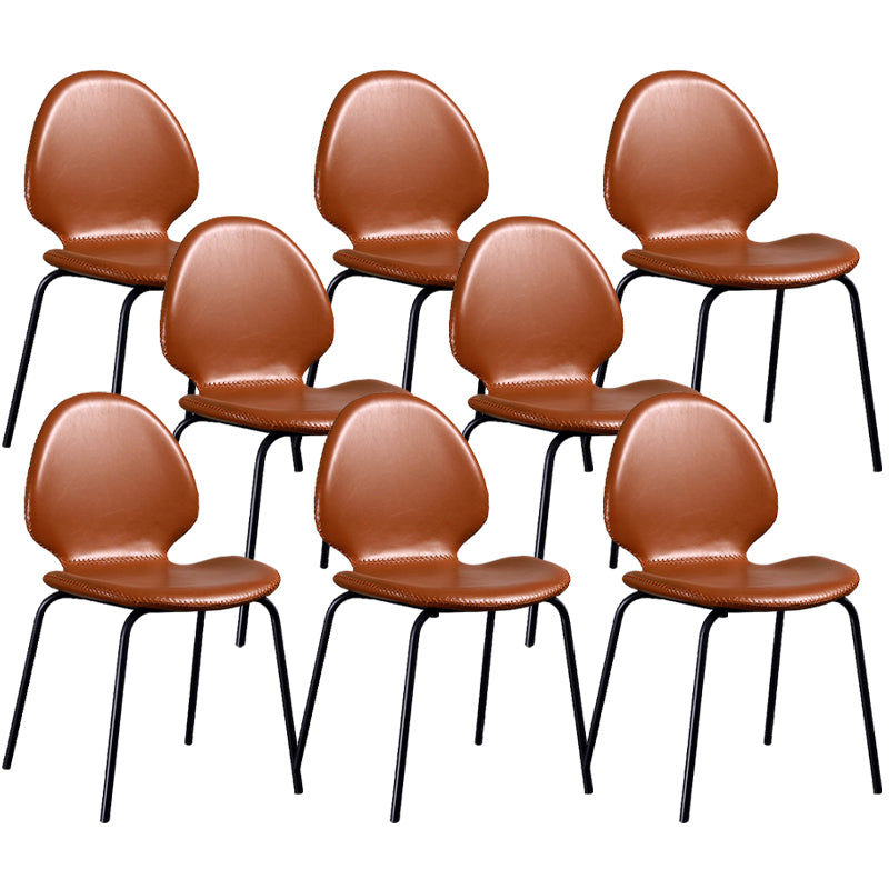 Contemporary Side Chair PU Leather Dining Chair for Home Use