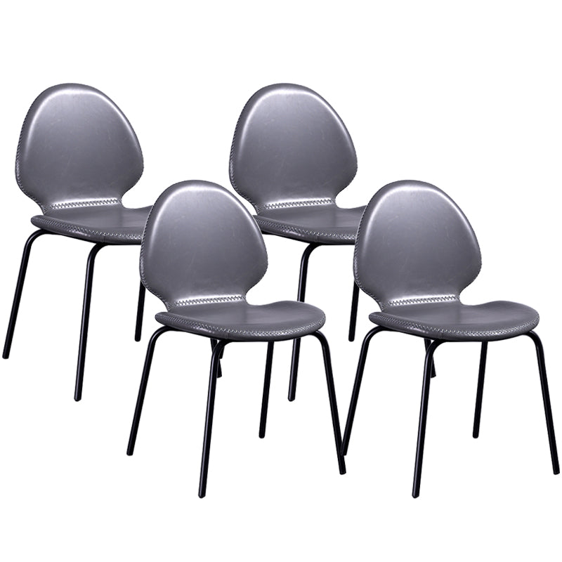Contemporary Side Chair PU Leather Dining Chair for Home Use