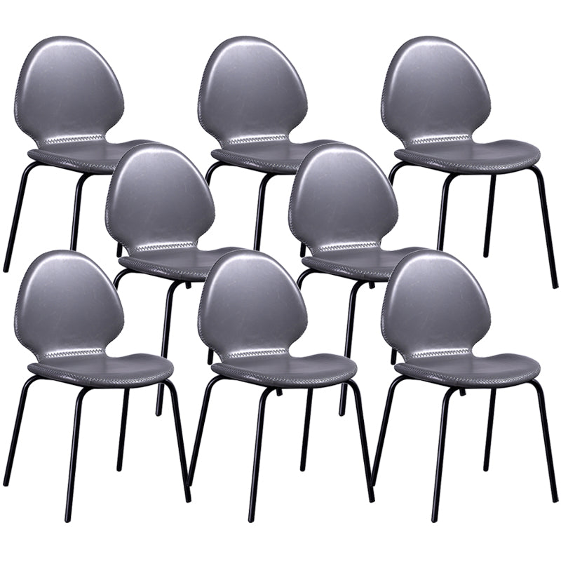 Contemporary Side Chair PU Leather Dining Chair for Home Use