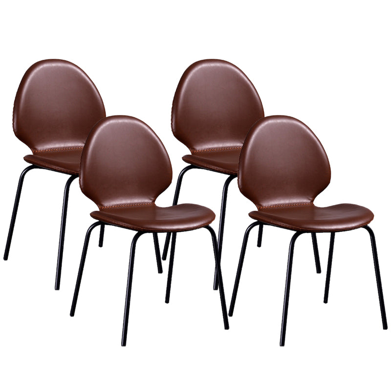 Contemporary Side Chair PU Leather Dining Chair for Home Use