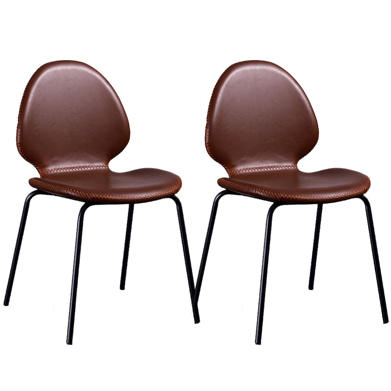 Contemporary Side Chair PU Leather Dining Chair for Home Use