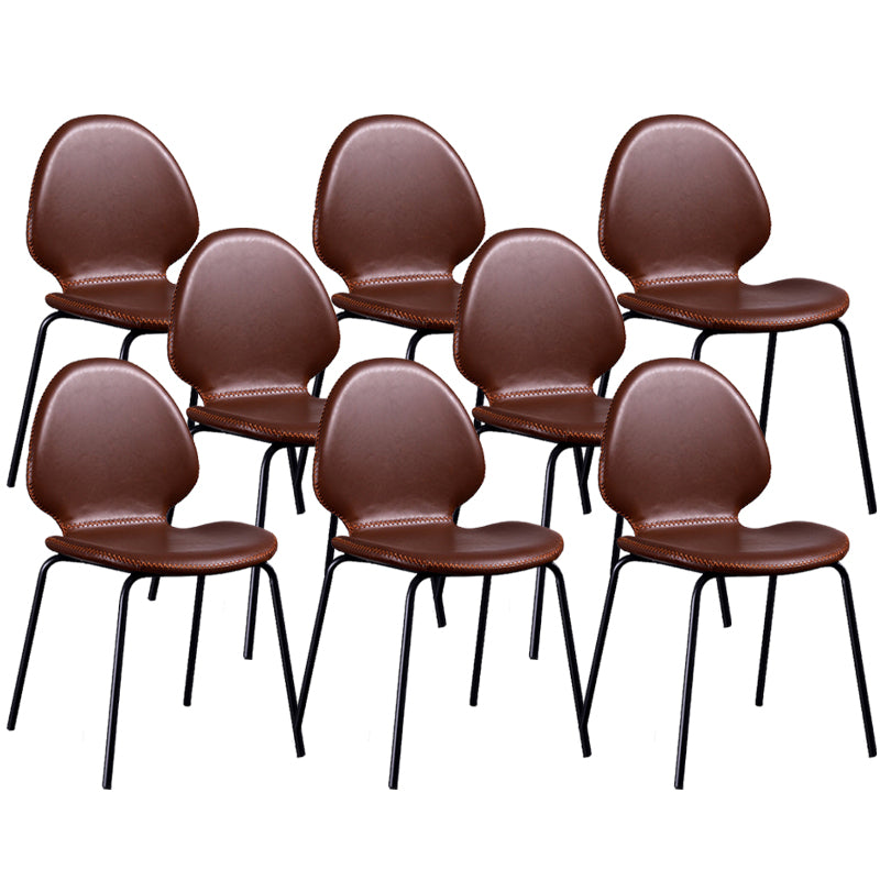 Contemporary Side Chair PU Leather Dining Chair for Home Use