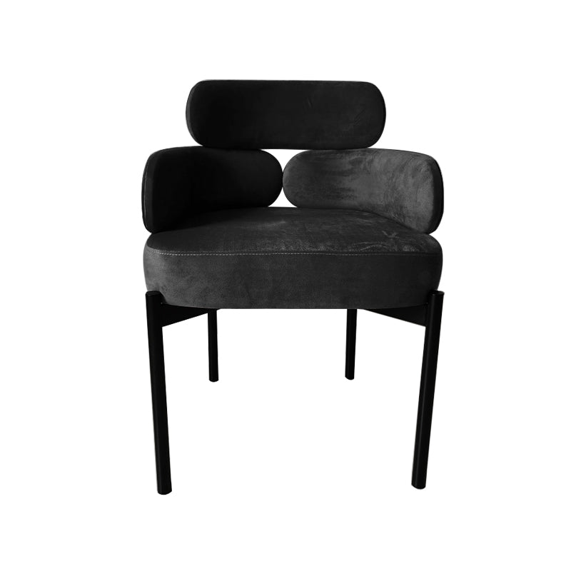 Home Upholstered Arm Dining Chairs Low Back Dining Chair for Indoor