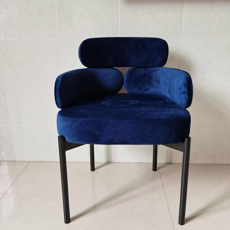 Home Upholstered Arm Dining Chairs Low Back Dining Chair for Indoor