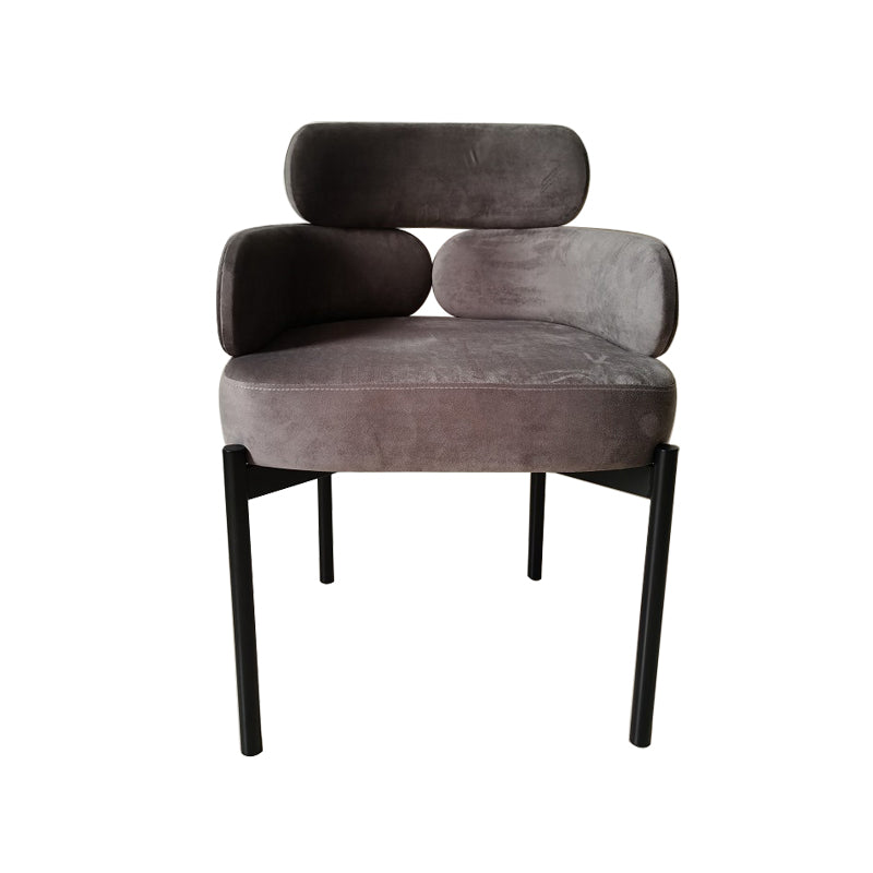 Home Upholstered Arm Dining Chairs Low Back Dining Chair for Indoor