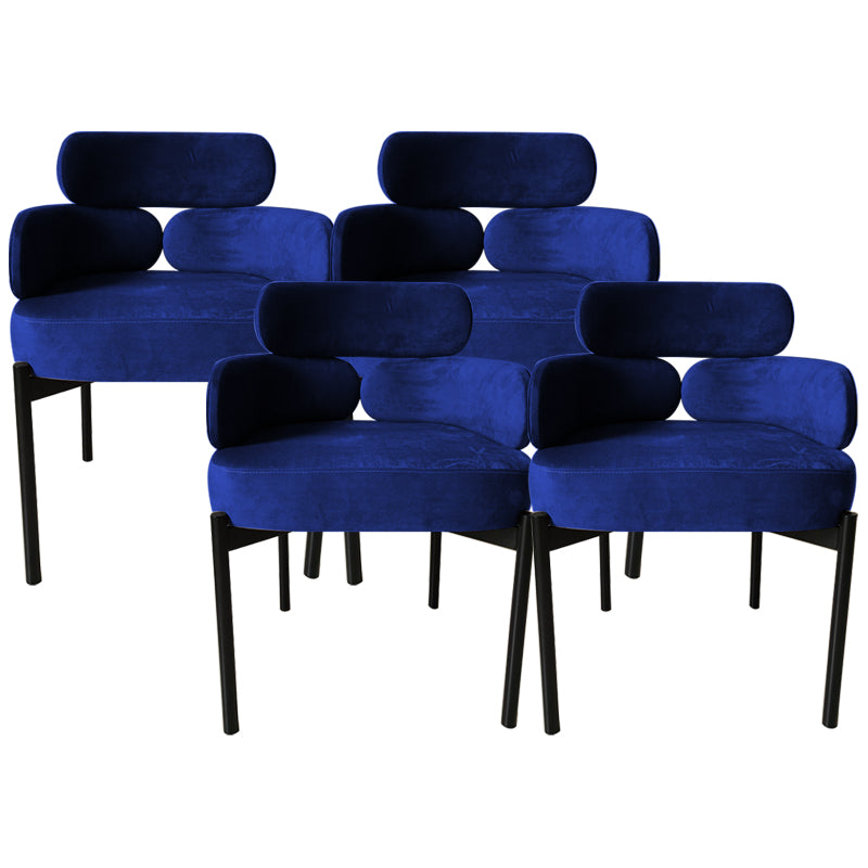 Home Upholstered Arm Dining Chairs Low Back Dining Chair for Indoor