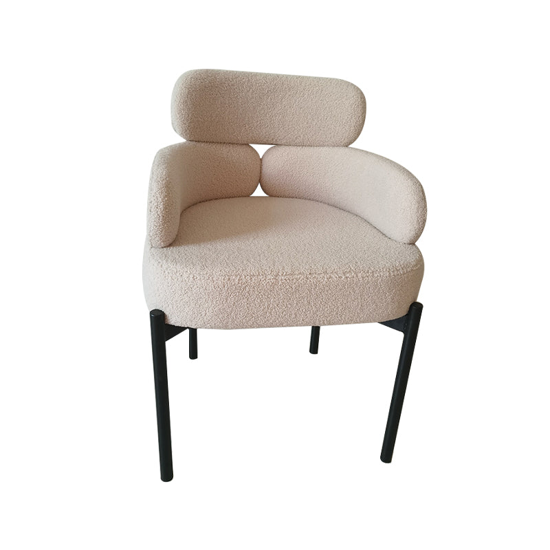 Home Upholstered Arm Dining Chairs Low Back Dining Chair for Indoor