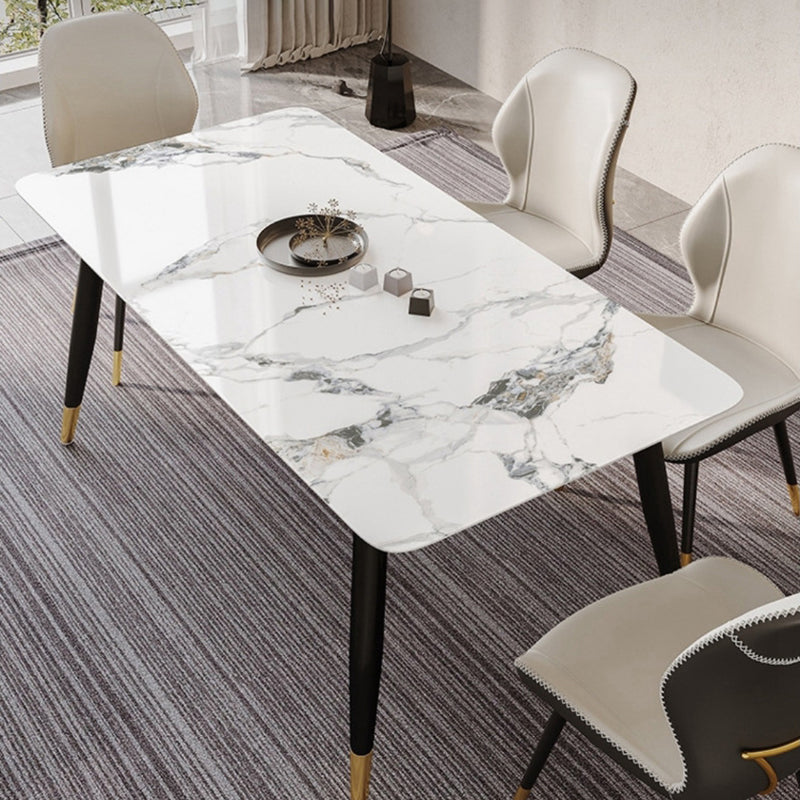 Glam Style Chair Leather Wingback Dining Chair for Kitchen Use