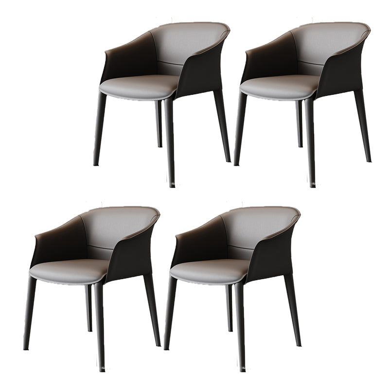 Contemporary Style Arm Chair Leather Dining Chair for Home Use