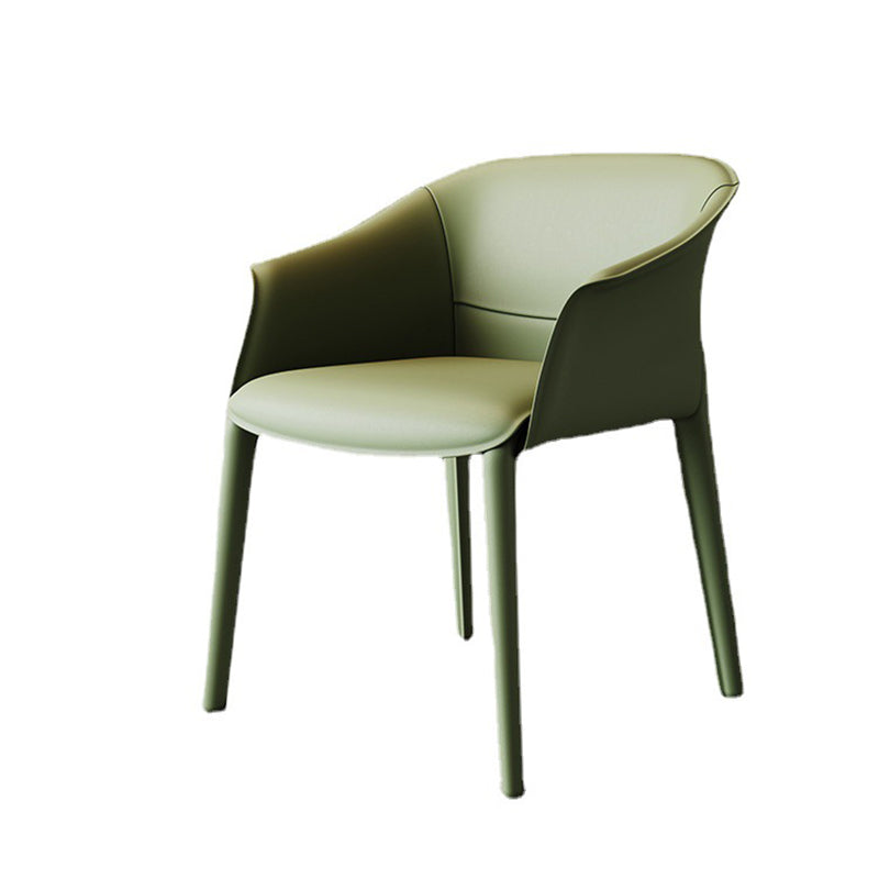 Contemporary Style Arm Chair Leather Dining Chair for Home Use