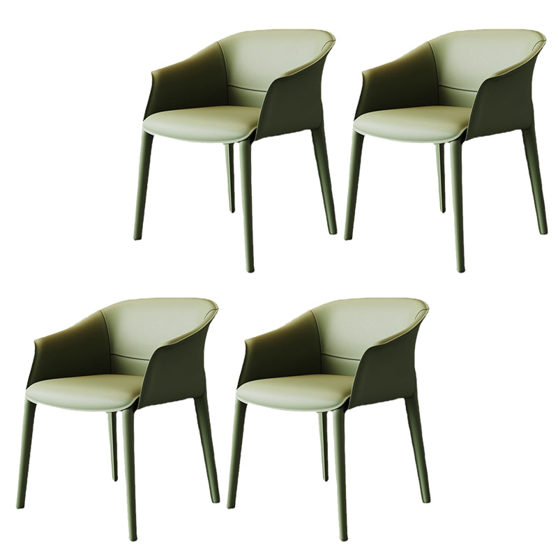 Contemporary Style Arm Chair Leather Dining Chair for Home Use