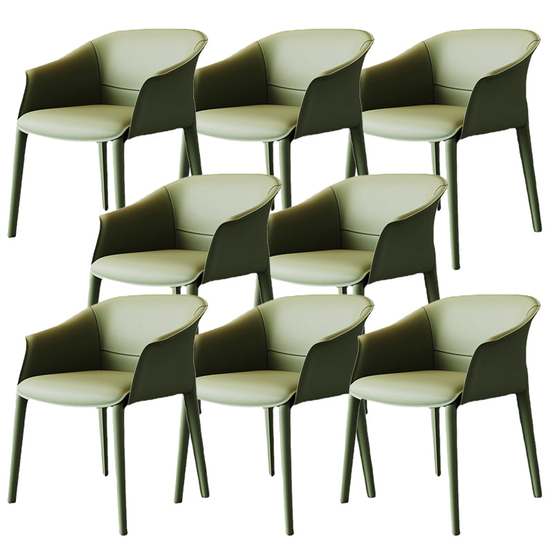 Contemporary Style Arm Chair Leather Dining Chair for Home Use