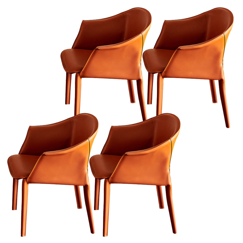 Contemporary Style Arm Chair Leather Dining Chair for Home Use