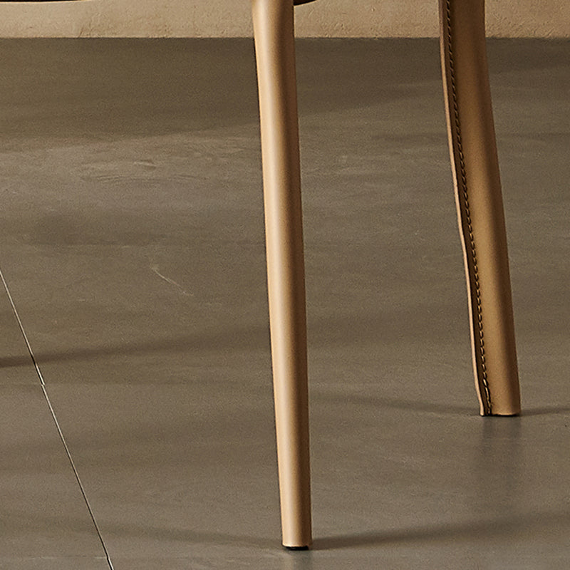 Contemporary Style Arm Chair Leather Dining Chair for Home Use