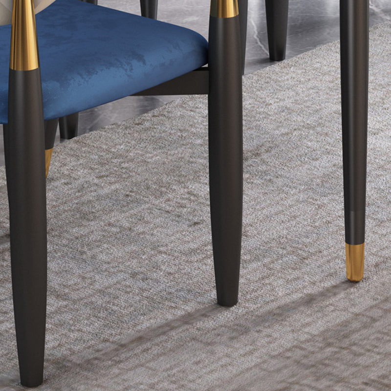 Modern Kitchen Dining Side Chair Metal Open Back Dining Arm Chair