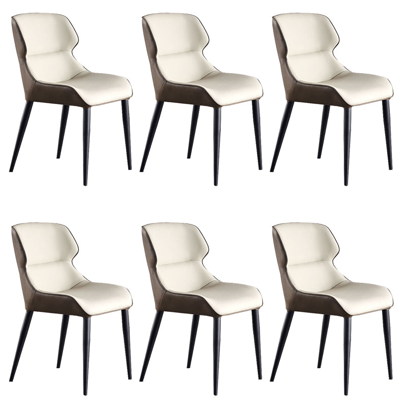 Contemporary Kitchen Dining Armless Chair Wingback Side Chair