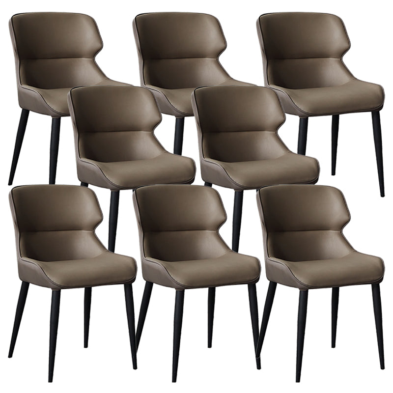 Contemporary Kitchen Dining Armless Chair Wingback Side Chair