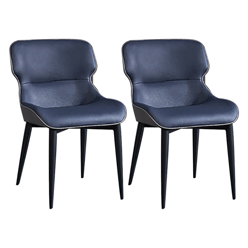 Contemporary Kitchen Dining Armless Chair Wingback Side Chair