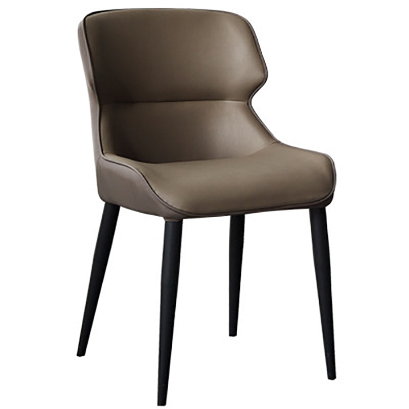 Contemporary Kitchen Dining Armless Chair Wingback Side Chair