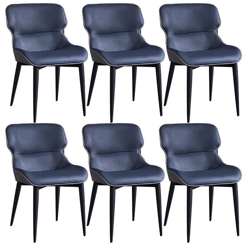 Contemporary Kitchen Dining Armless Chair Wingback Side Chair