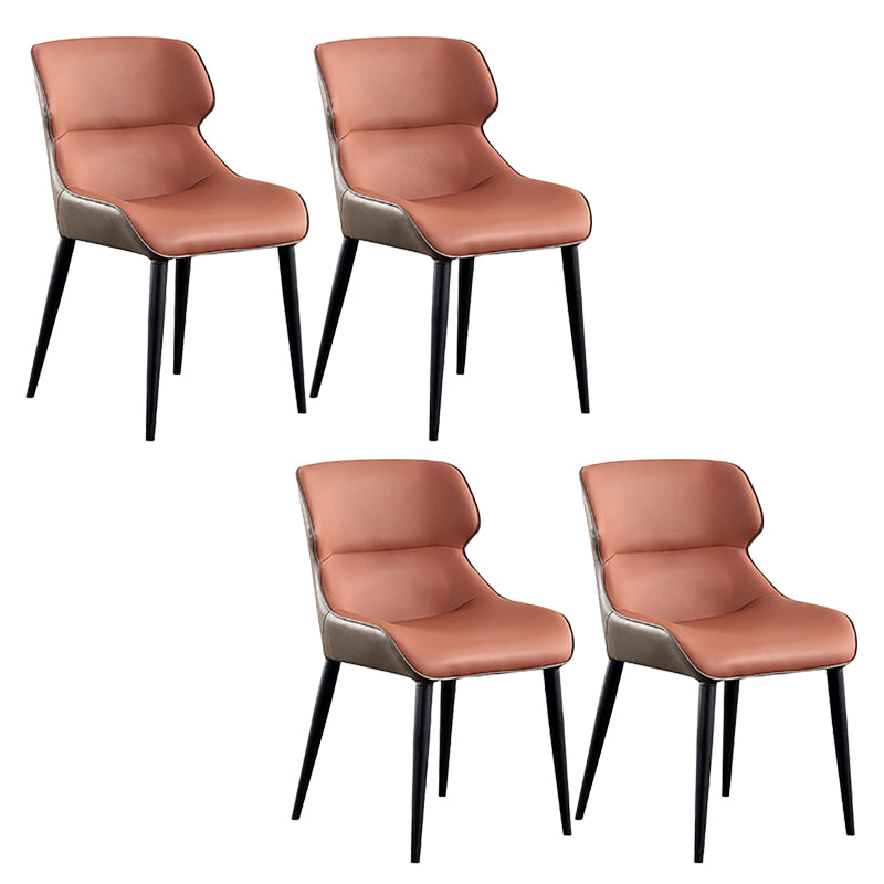 Contemporary Kitchen Dining Armless Chair Wingback Side Chair