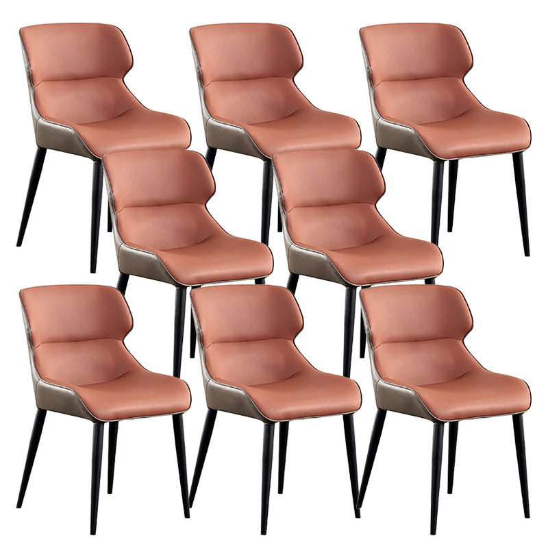 Contemporary Kitchen Dining Armless Chair Wingback Side Chair