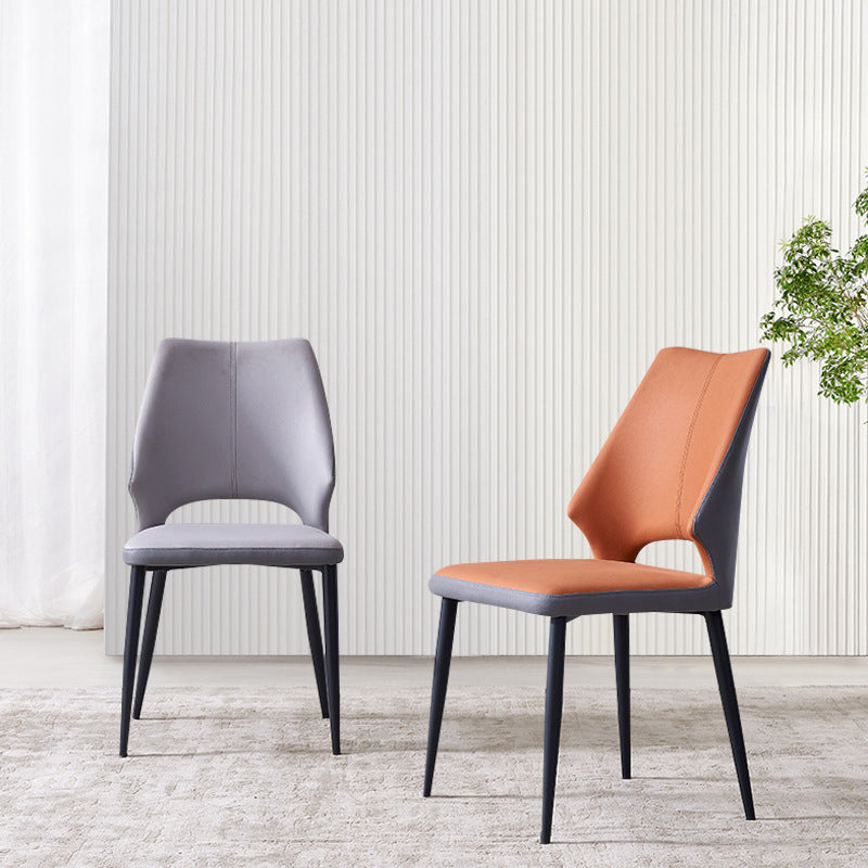 Wingback Armless Chair Contemporary Kitchen Dining Side Chair