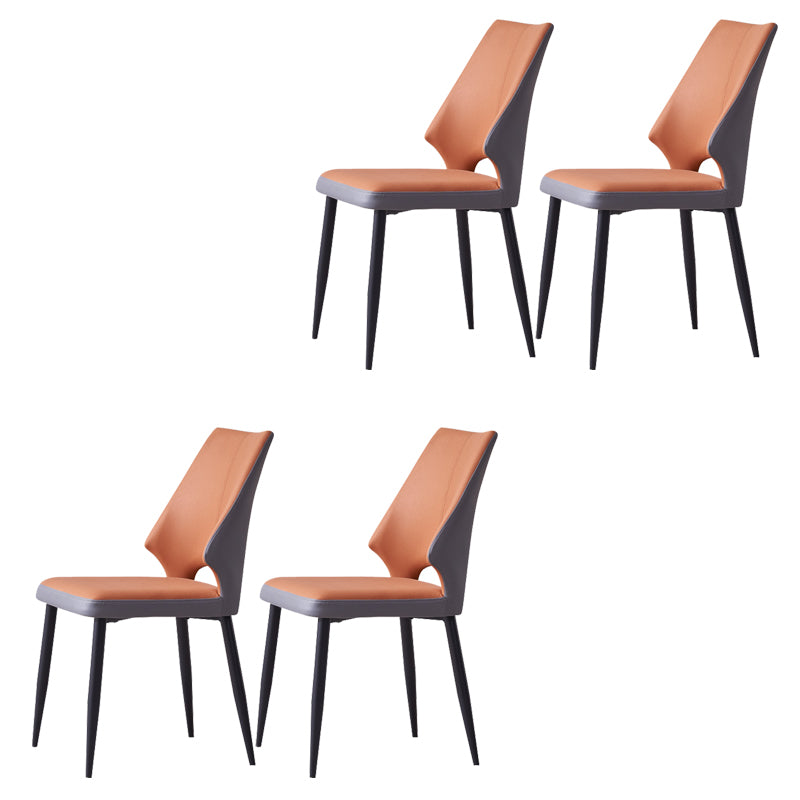 Wingback Armless Chair Contemporary Kitchen Dining Side Chair