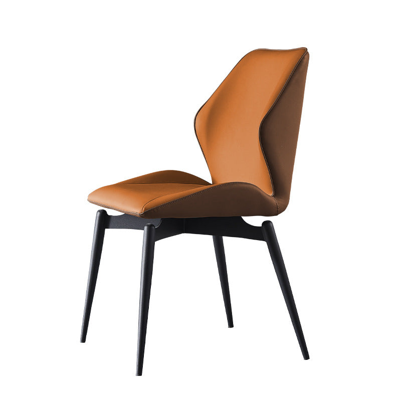 Home Dining Room Chair Faux Leather Side Wingback Armless Chair