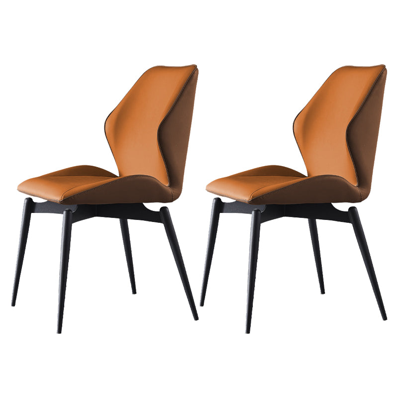 Home Dining Room Chair Faux Leather Side Wingback Armless Chair