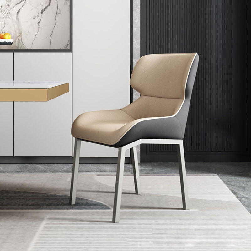 Glam Style Wingback Chair Arm Side Chairs with Metal Legs for Home