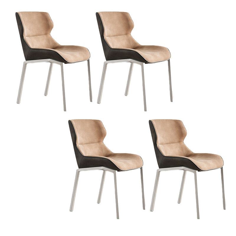 Glam Style Wingback Chair Arm Side Chairs with Metal Legs for Home