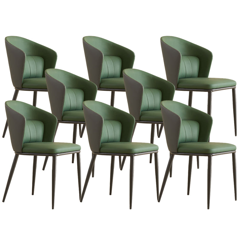 Contemporary Style Chair Armless Side Chairs with Metal Legs