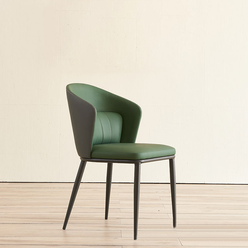 Contemporary Style Chair Armless Side Chairs with Metal Legs