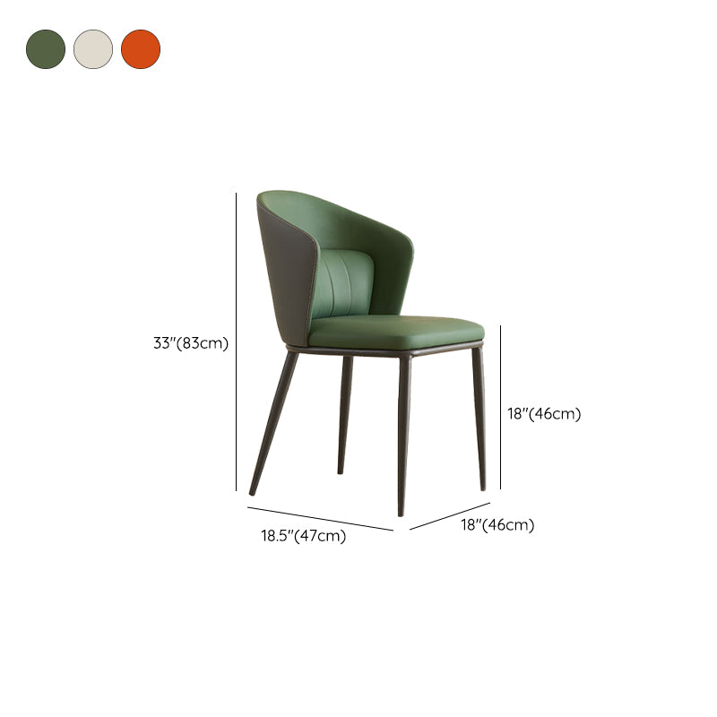 Contemporary Style Chair Armless Side Chairs with Metal Legs