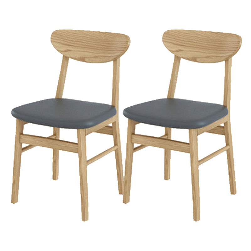 Wood Open Back Dining Chairs Contemporary Upholstered Dining Chairs