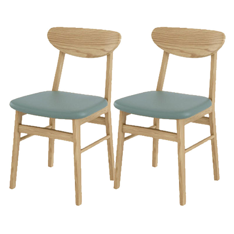 Wood Open Back Dining Chairs Contemporary Upholstered Dining Chairs