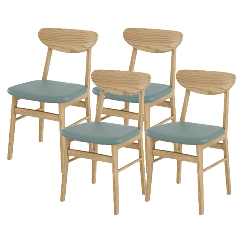 Wood Open Back Dining Chairs Contemporary Upholstered Dining Chairs