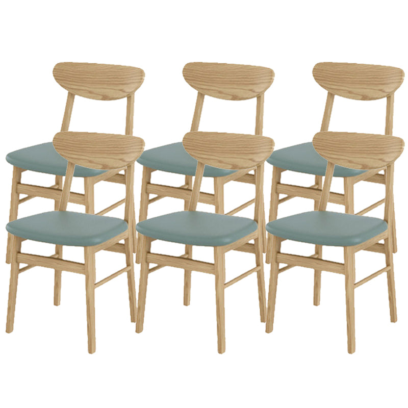 Wood Open Back Dining Chairs Contemporary Upholstered Dining Chairs