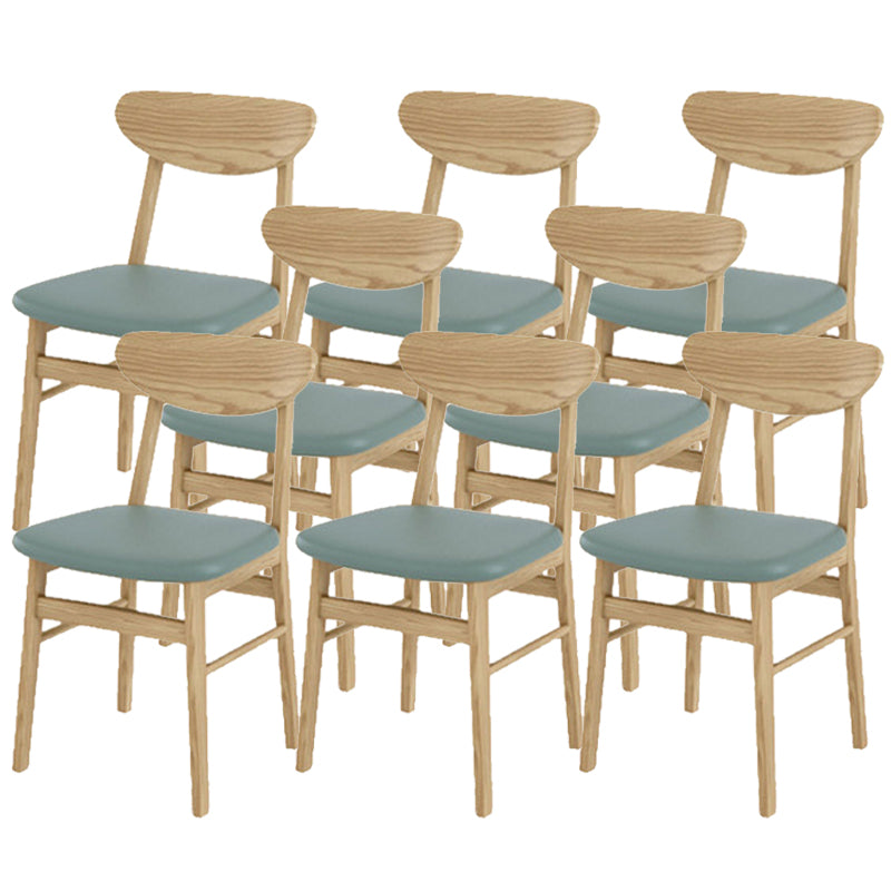 Wood Open Back Dining Chairs Contemporary Upholstered Dining Chairs