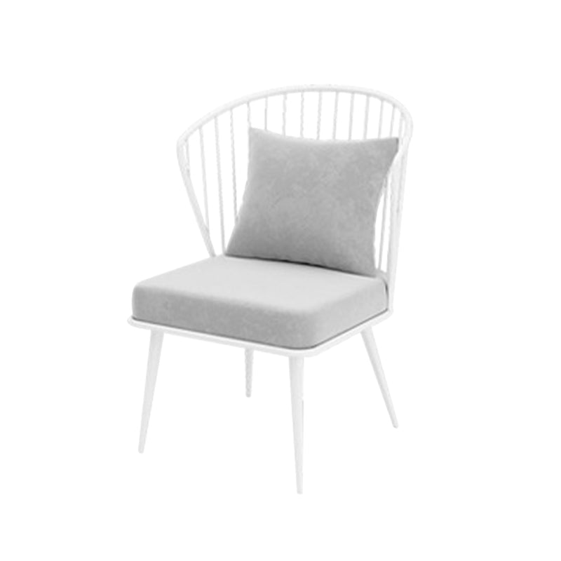 Metal Kitchen Dining Chairs Windsor Back Arm Chairs in White
