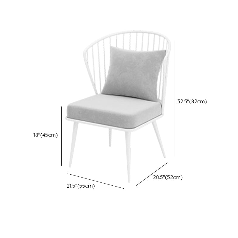 Metal Kitchen Dining Chairs Windsor Back Arm Chairs in White