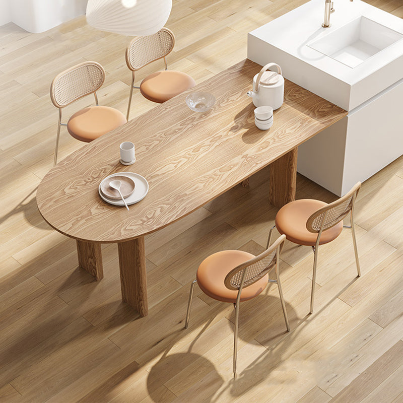 Modern Style Wooden Table Free Form Table with 3 Legs for Home