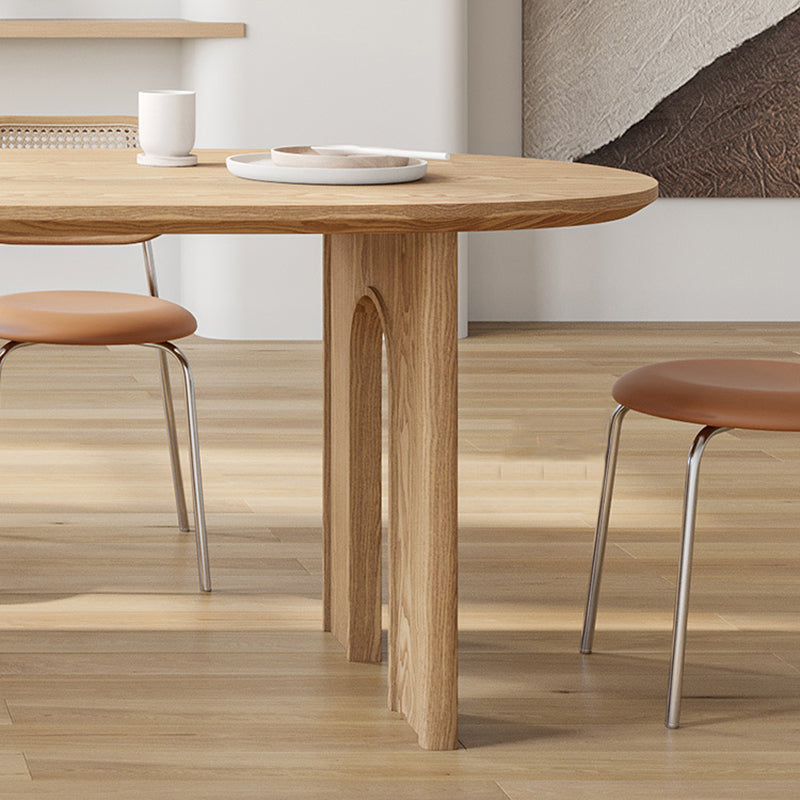 Modern Style Wooden Table Free Form Table with 3 Legs for Home